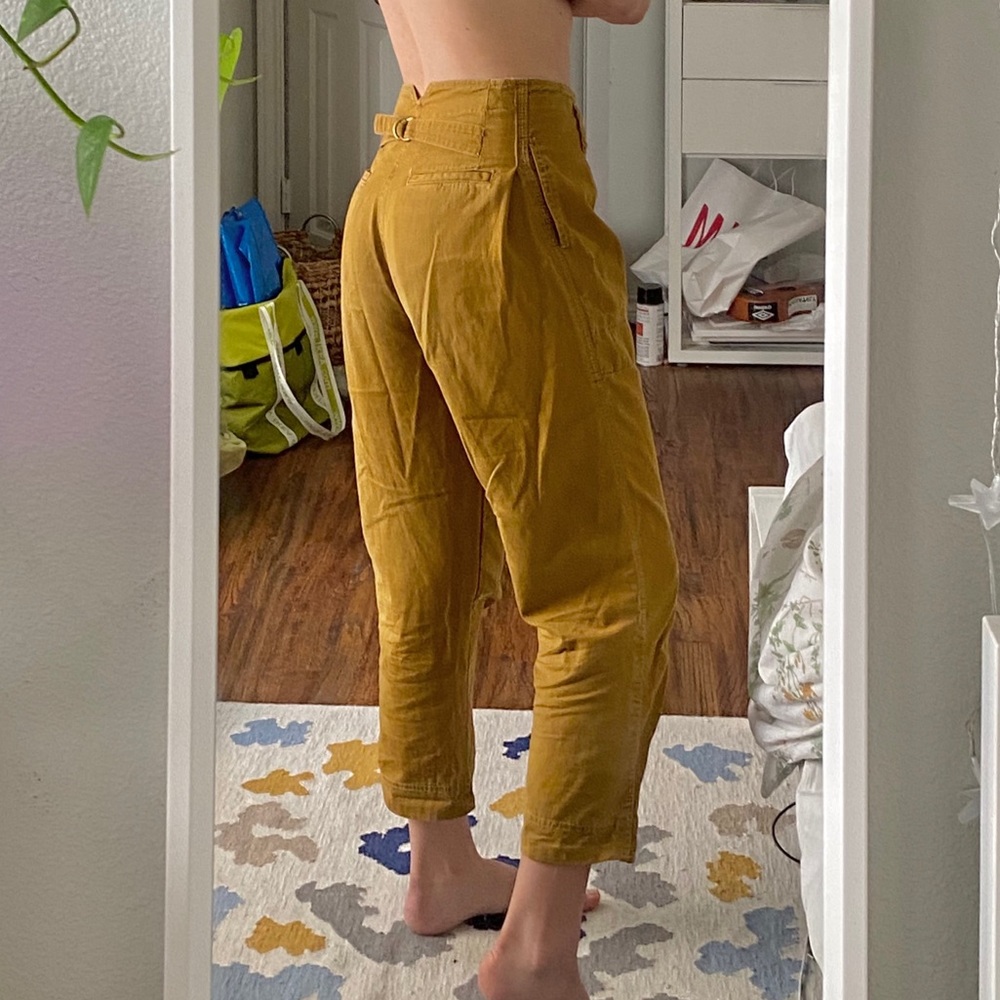 Free People khaki high rise jeans
